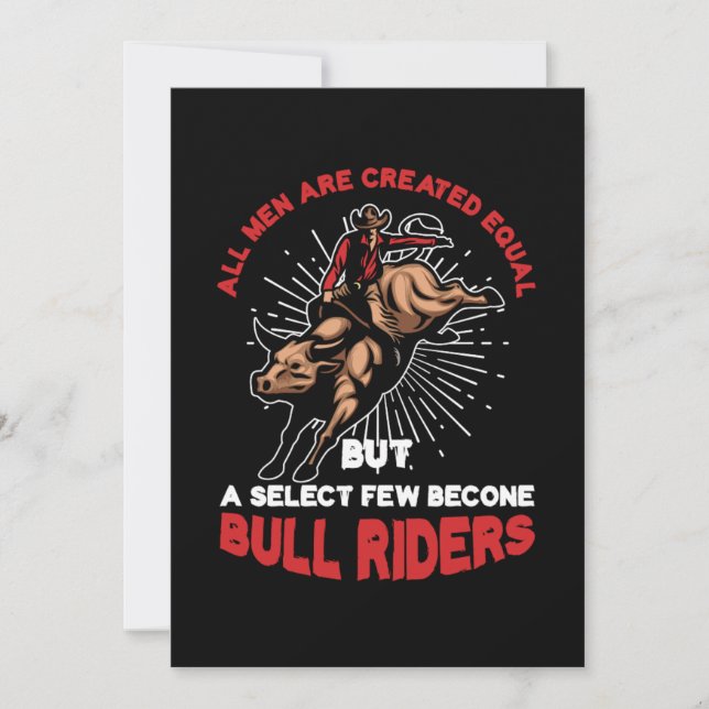 Bull Riders Cowboys Riding Country Rodeo Gift Invitation (Front)
