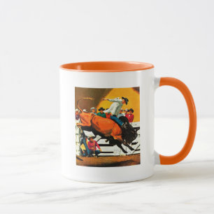 Bull Riding by Fred Ludekens Mug
