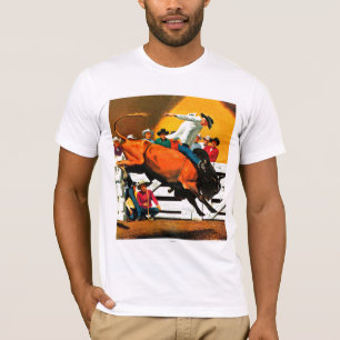 Bull Riding by Fred Ludekens T-Shirt