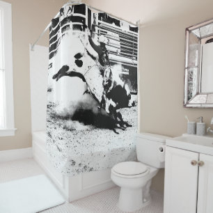 Bull Riding Champ Shower Curtain