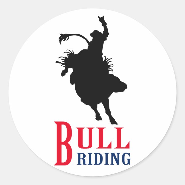 Bull Riding Classic Round Sticker (Front)