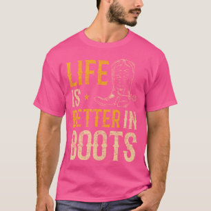 Bull Riding Cowboy Boots Rodeo Funny Line Dance T-Shirt