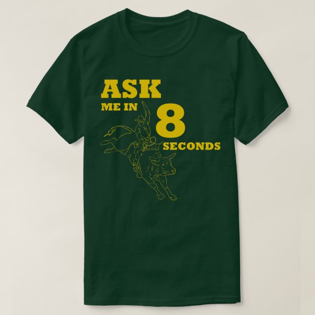 Bull Riding Cowboy T-Shirt (Design Front)