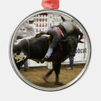 Bull Riding Metal Tree Decoration