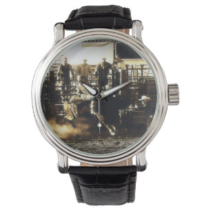 Bull Riding Rodeo Cowboy Country Western Watch