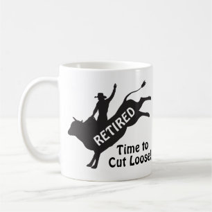 Bull Riding Rodeo Cowboy Retirement Humour Coffee Mug