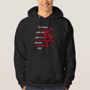 Bull Riding Rodeo Motivational Quote Hoodie