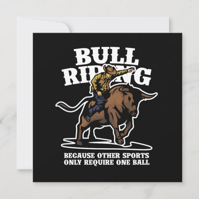 Bull Riding Sports Rider Cowboy Rodeo Country Gift Invitation (Front)