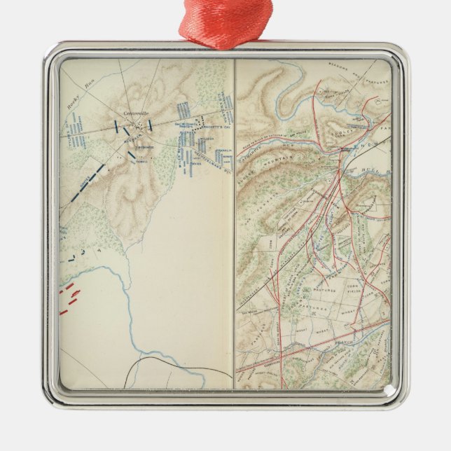 Bull Run, Manassas Metal Tree Decoration (Front)