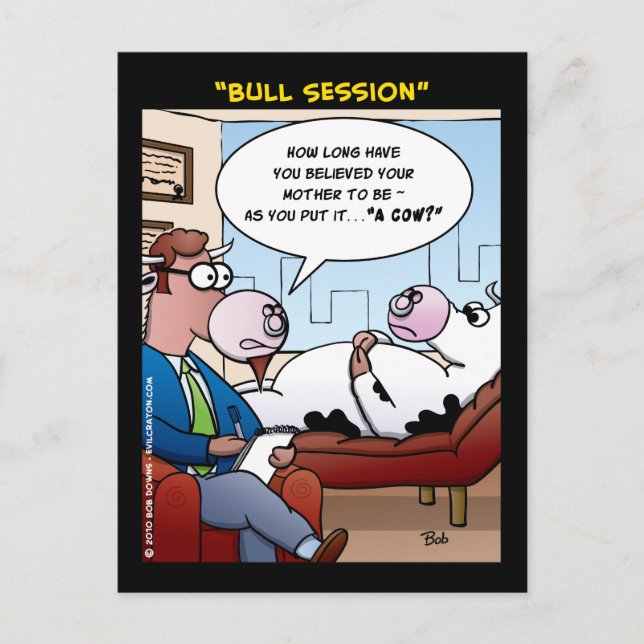 "Bull Session" Postcard (Front)