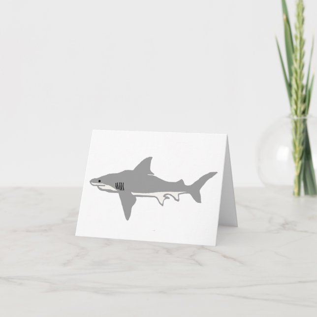 Bull shark blank note card (Front)