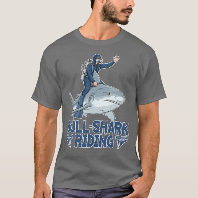 Bull Shark Riding T-Shirt (Front)