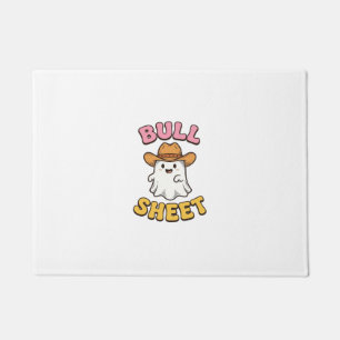 Bull Sheet Cute Ghost Cowboy Vintage Funny T-Shirt Doormat