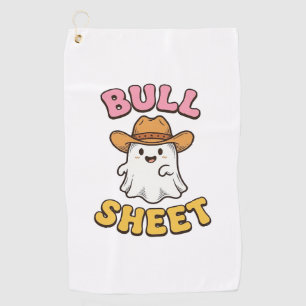 Bull Sheet Cute Ghost Cowboy Vintage Funny T-Shirt Golf Towel