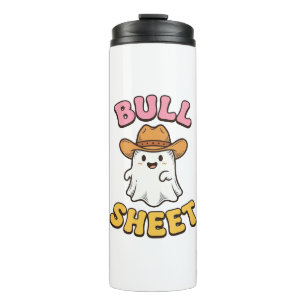 Bull Sheet Cute Ghost Cowboy Vintage Funny T-Shirt Thermal Tumbler