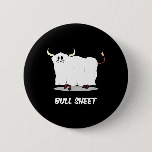 Bull Sheet Ghost Funny Halloween 6 Cm Round Badge