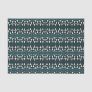 Bull Skull Country Western Green Vintage Rustic Tissue Paper