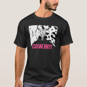 Bull Skull Dibs On The Cowboy Western Country Cowh T-Shirt
