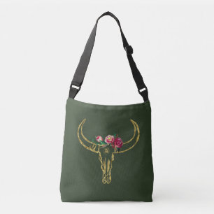 Bull Skull Gold Tote
