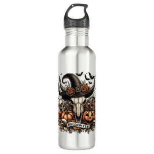 Bull Skull Halloween Cow 710 Ml Water Bottle