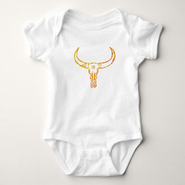 Bull Skull Jersey Bodysuit (Front)