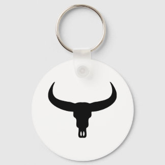 bull skull key ring