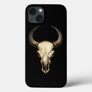 Bull Skull on Black iPhone 13 Case