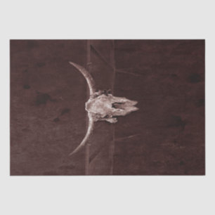 Bull Skull Western Country Cowboy Brown Rustic Tissue Paper