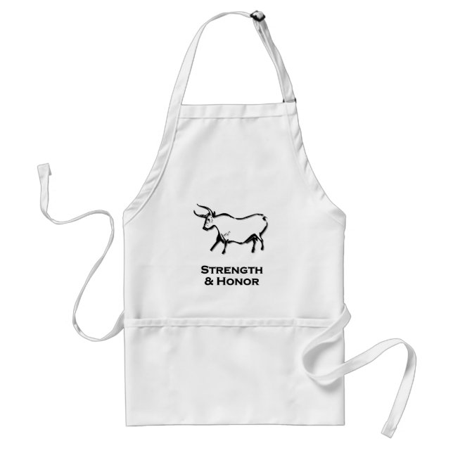 Bull Strength And Honour Black Standard Apron (Front)