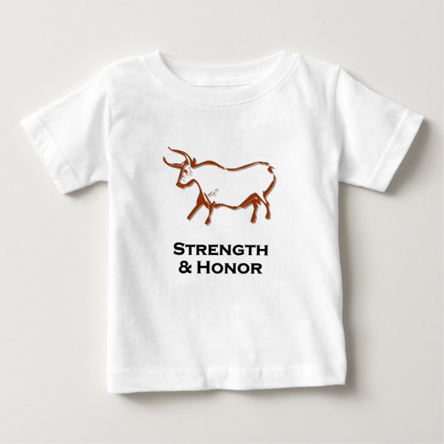 Bull Strength And Honour shirt Brown (Front)