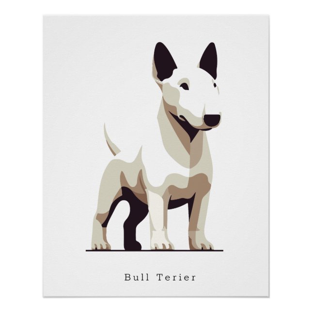 Bull Terier minimalism poster (Front)