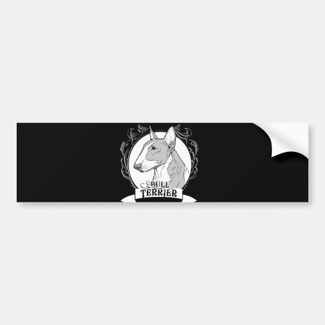 BULL TERRIER (3) BUMPER STICKER (Front)