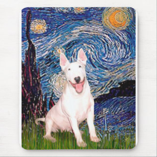 Bull Terrier 4 - Starry Night (Vert) Mouse Mat