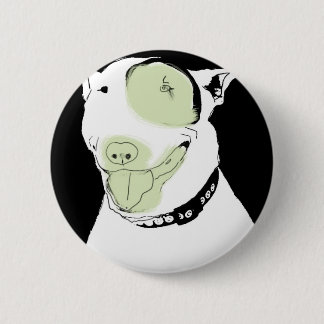 bull terrier 6 cm round badge