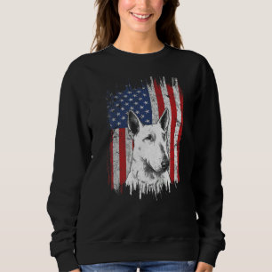Bull Terrier American Flag 4th Of July Dog Patrio Sweatshirt