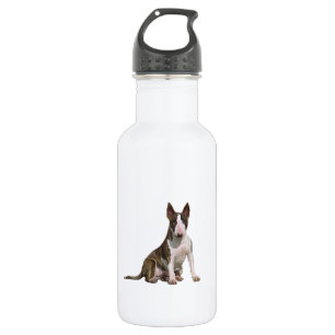 Bull Terrier (B) - Brindle and white 532 Ml Water Bottle