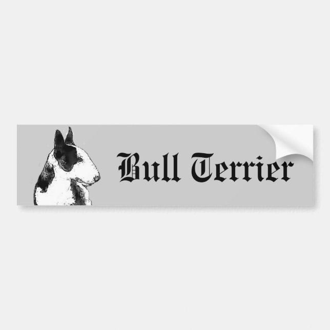 Bull terrier bumper sticker (Front)