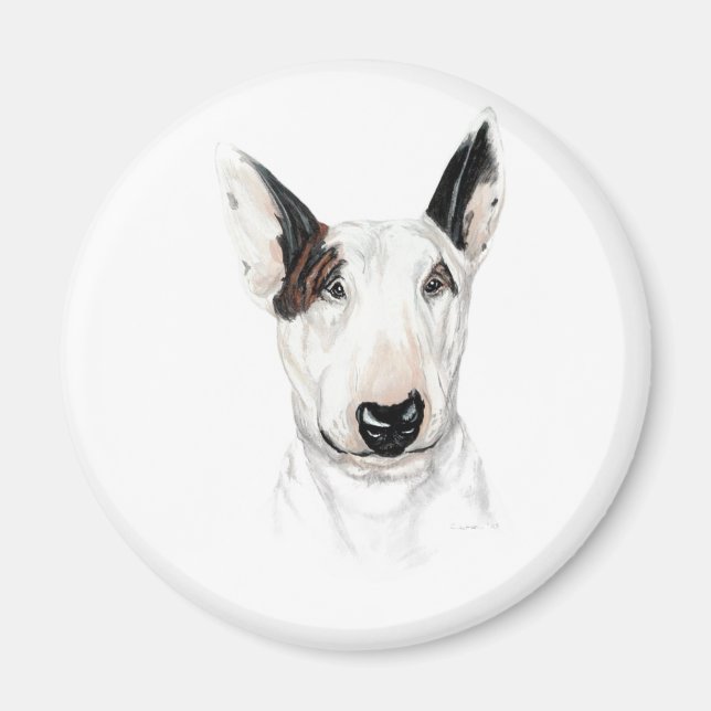 Bull Terrier Bust Magnet (Front)