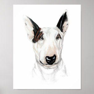 Bull Terrier Bust Poster
