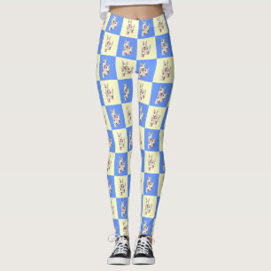 Bull Terrier Chequered Leggings