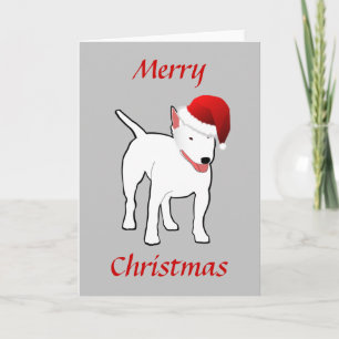 Bull Terrier Christmas Card