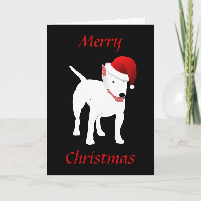 Bull Terrier Christmas Card (Front)