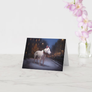 Bull Terrier Christmas Festive Season Card