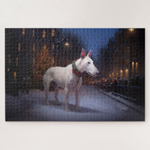 Bull Terrier Christmas Festive Season Jigsaw Puzzle