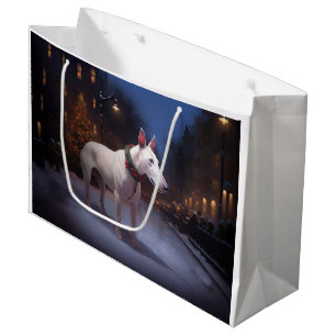 Bull Terrier Christmas Festive Season Large Gift Bag