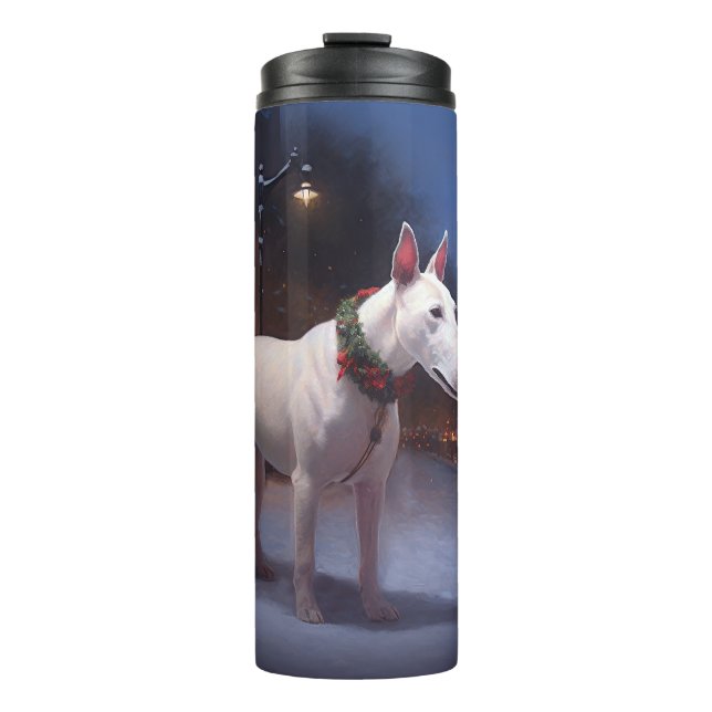 Bull Terrier Christmas Festive Season Thermal Tumbler (Front)