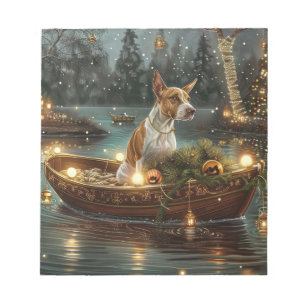 Bull Terrier Christmas Festive Voyage Notepad