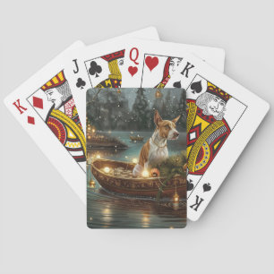 Bull Terrier Christmas Festive Voyage Playing Cards