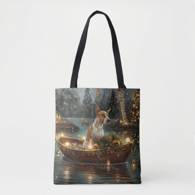 Bull Terrier Christmas Festive Voyage Tote Bag (Front)