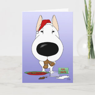 Bull Terrier Christmas Holiday Card